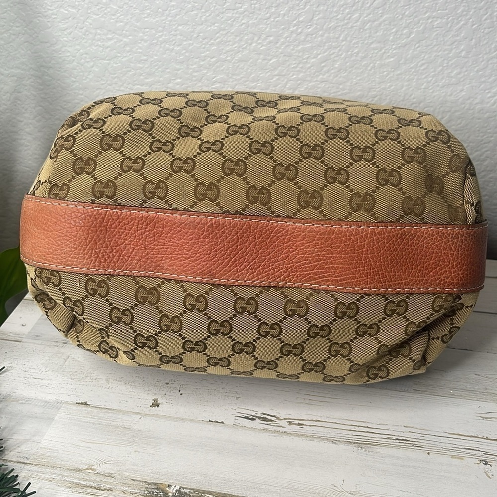 Gucci GG Canvas Bamboo Bar Hobo Bag Braided Strap Vintage - Picture 4 of 13